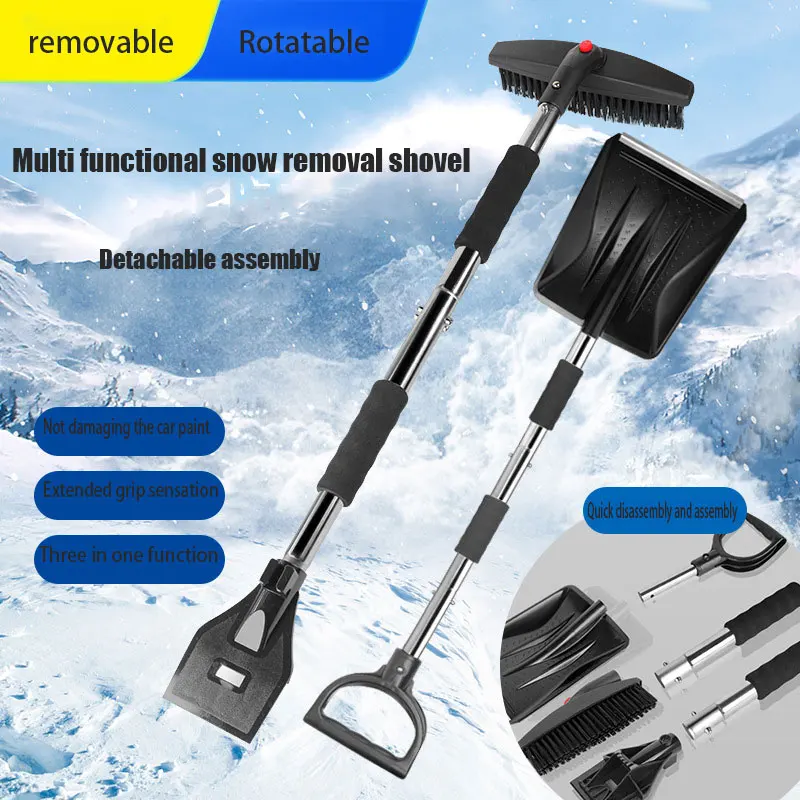 3pcs/setsCar Snow Shovel 3in1 Ice Scraper Windshield Multifunctional DetachableSnow Brush