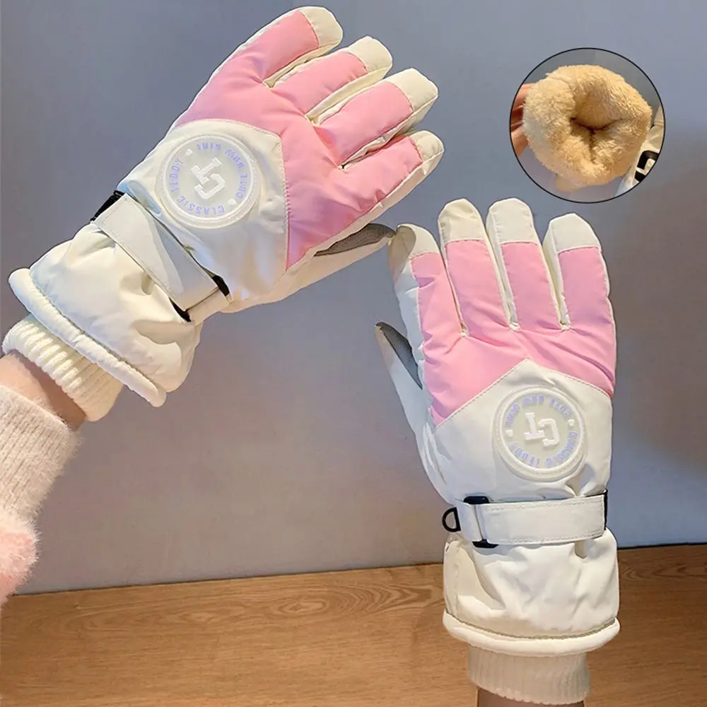 New Thickened Riding Gloves Anti-slip Windproof Full Finger Gloves Cold Proof Skiing Gloves Warm Gloves Outdoor