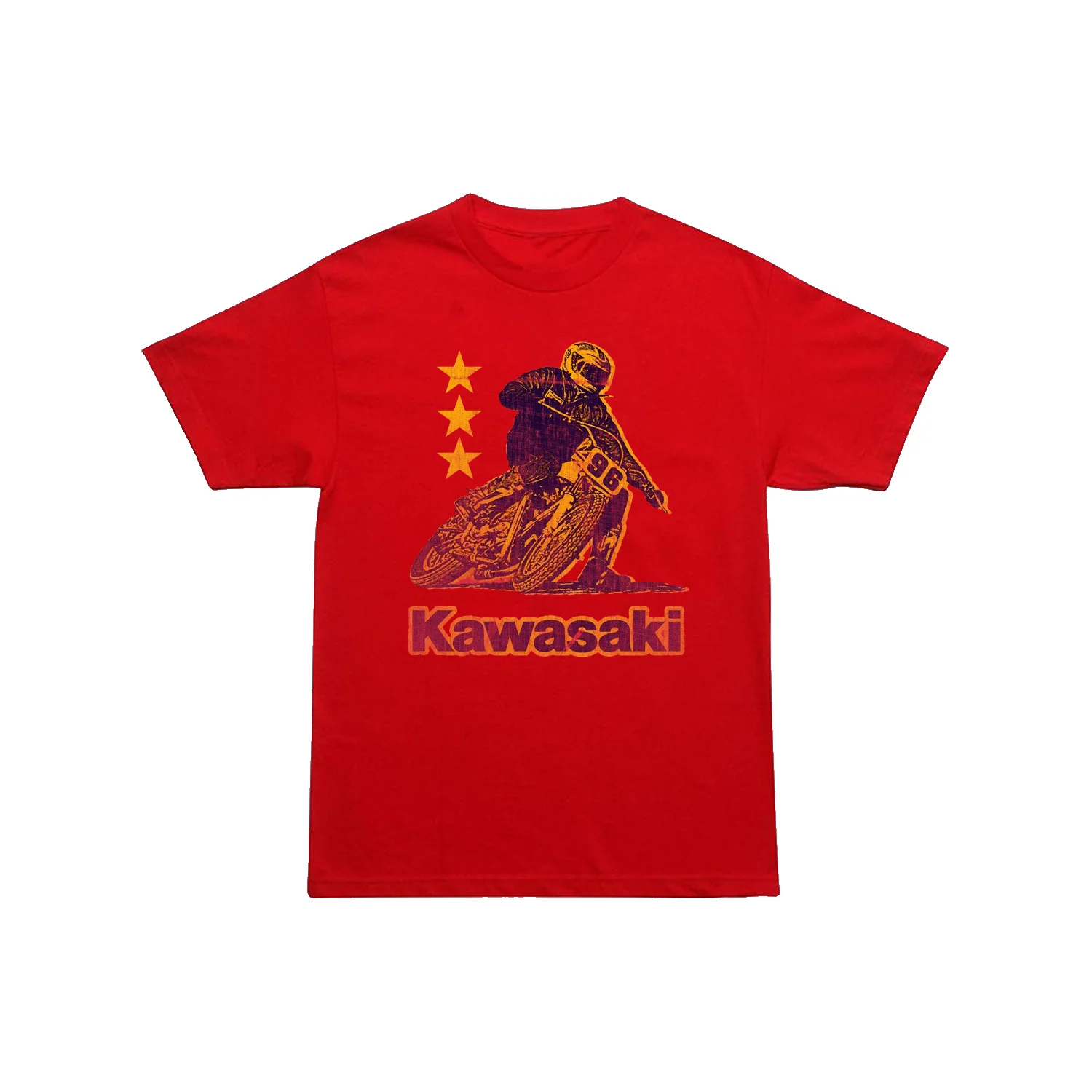 

Kawasaki Motorcycle Red T-shirt New Outdoor Cycling Summer Classic Tee Adults Loose Exercise Off-road Motorcycle Jersey