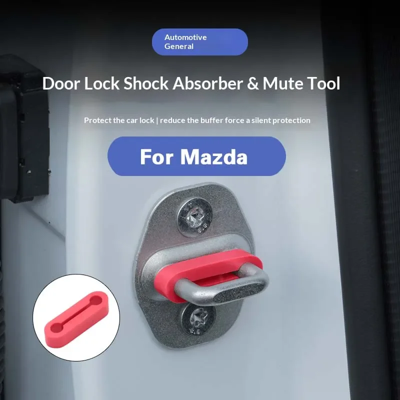 Sound Damper Door Lock Buffer For Mazda 2 3 5 6 Atenza Axela CX30 CX4 CX5 CX8 CX30 Rattling STOP Soundproof Deaf Seal Deadener