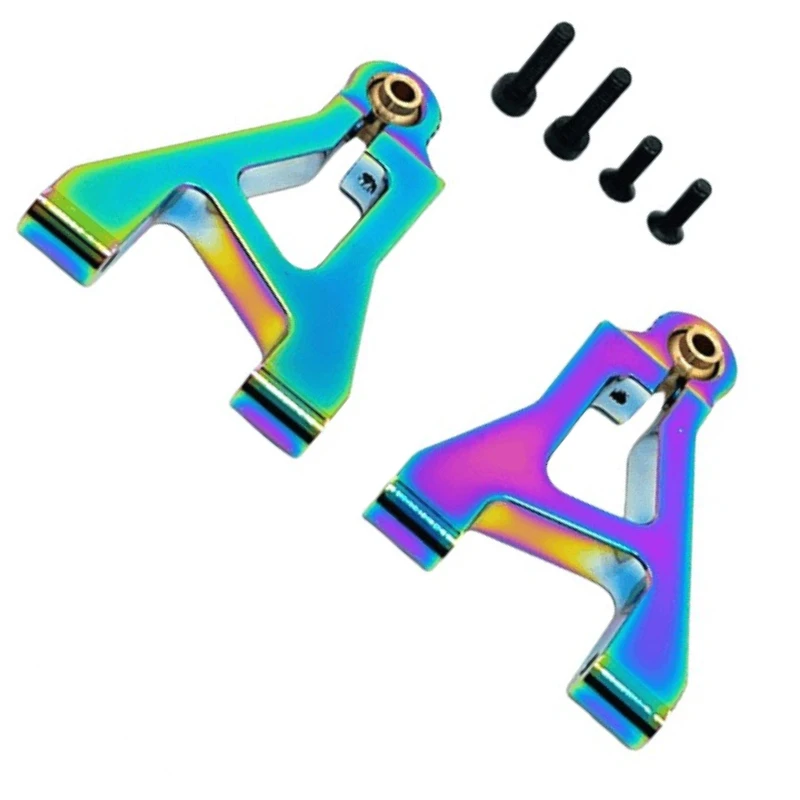 Brazo oscilante inferior delantero apto para MJX 1/14 14304 14303 14302 14301 piezas de mejora de coche de Control remoto chapado al vacío multicolor