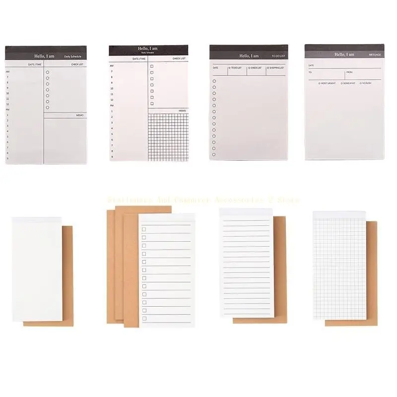 Pocket Notes Papers Mini Writing Pad Weekly Planner mensuel quotidien