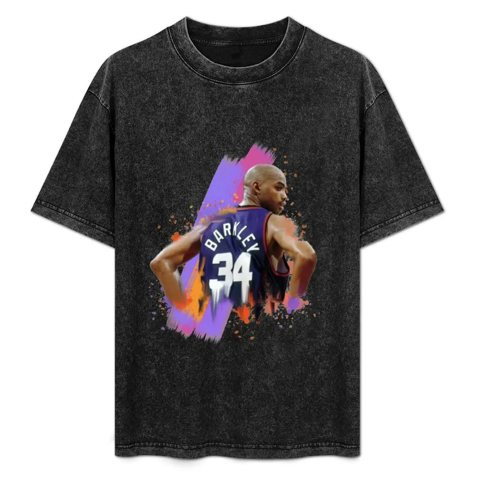 

Charles Barkley basketball Thirty four back side T-Shirt graphics Funny t-shirt T-shirts oversize vintage t shirt men