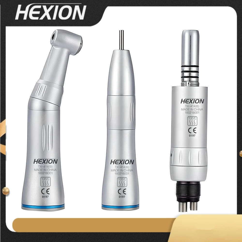 Dental Low Speed Handpiece Press Button Contra Angle 1:1Air Turbine E-type 2/4Holes Air Motor With Internal Water Cooling System