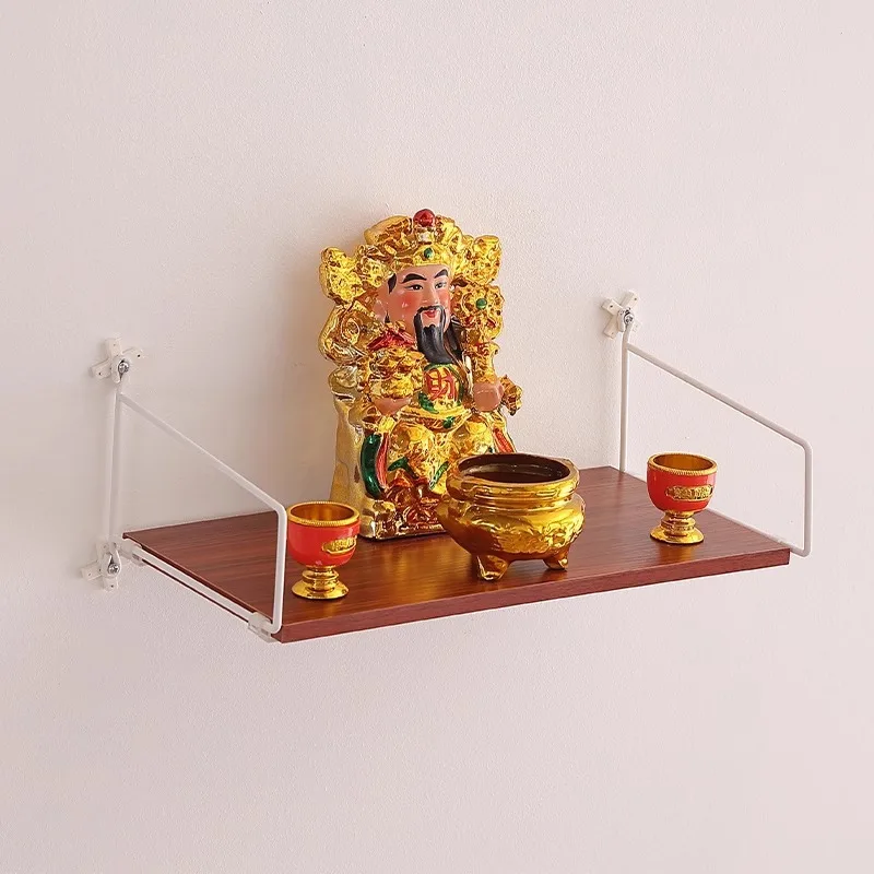 YFY wall-mounted Buddhist niche Buddhist cabinet non-punching shrine dedicated to Guanyin Kitchen King's table for bench