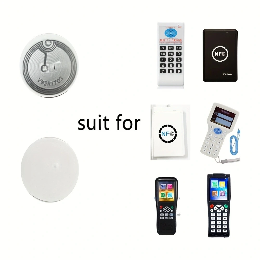 10pcs UID Block 0 Changeable Re-Writtable Round Dia 25mm Sticker 13.56MHZ ISO 14443A NFC Copy Clone Label