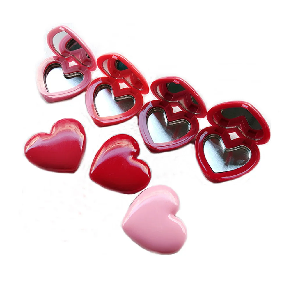 4.6*3.4cm Love Heart Shape Eyeshadow Case Rouge Lipstick Box Pigment Palette Refillable Foundation Makeup Dispenser With Pallet