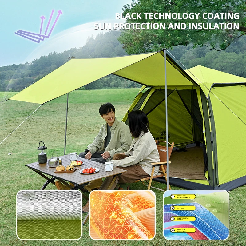 Fully Automatic Quick Opening Tent Hispeed Outdoor With Windows Tent 4-5 Person Ultralight Portable Waterproof Travel Beach Tent