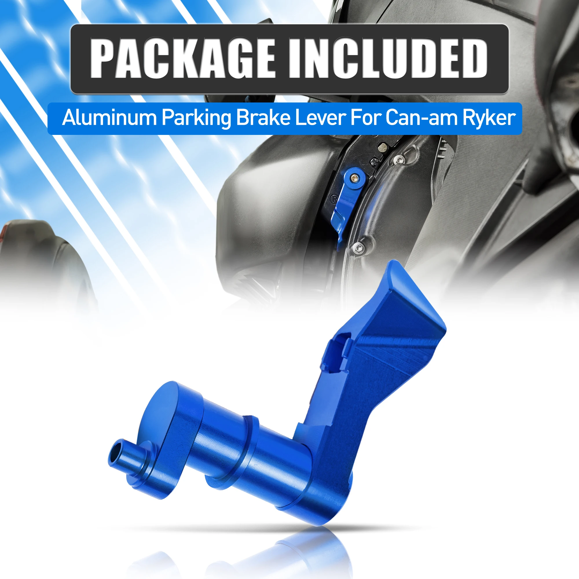 Precision-Matched Blue Lever: Direct-Fit Parking Brake Upgrade for Can-Am Ryker (2019-2024) - Rally Edition & Sport 600/900