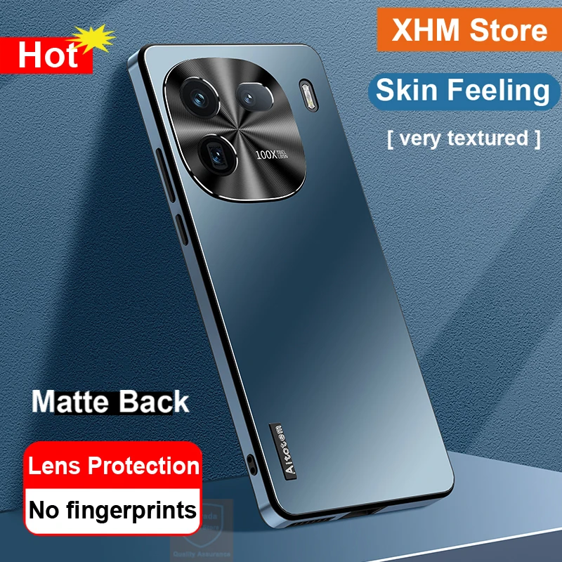 For Vivo iQOO 12 Pro Brand Phone Case Skin Feeling Matte Case For Vivo iQOO 12 Pro iQOO12 Cover Fashion Airbag Shell Armor Funda