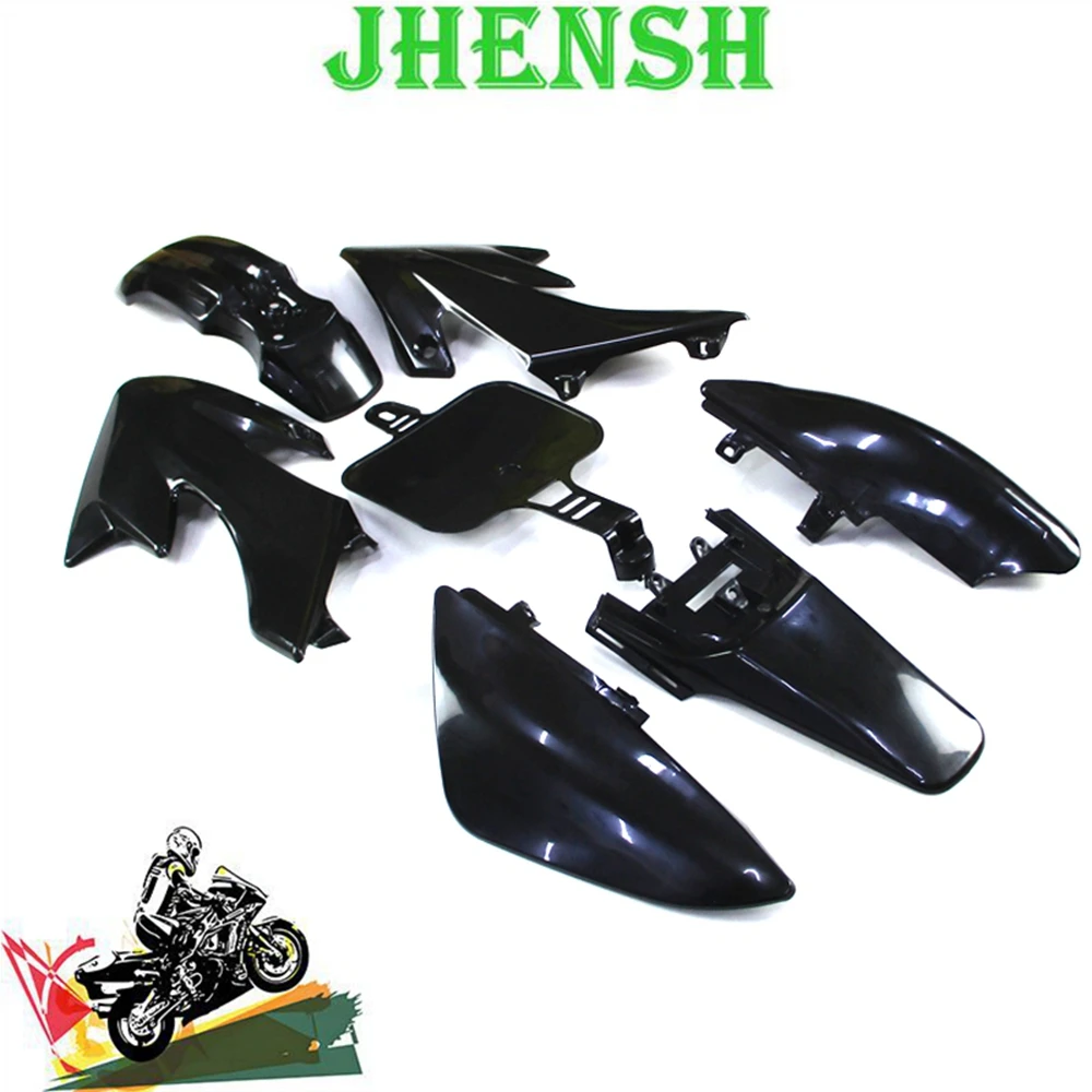 JHENSH Black Fairing Plastic Fender Kit For SDG SSR Piranha HONDA / Chinese CRF50 XR50 50cc 70cc 90cc 110cc 125cc 140cc 150cc