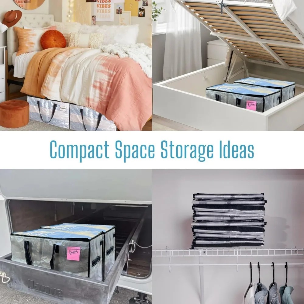 مجموعة VENO مكونة من 10 قطع من أكياس الحركة والتخزين للألحفة والبطانيات وأساسيات النوم الجامعي #6