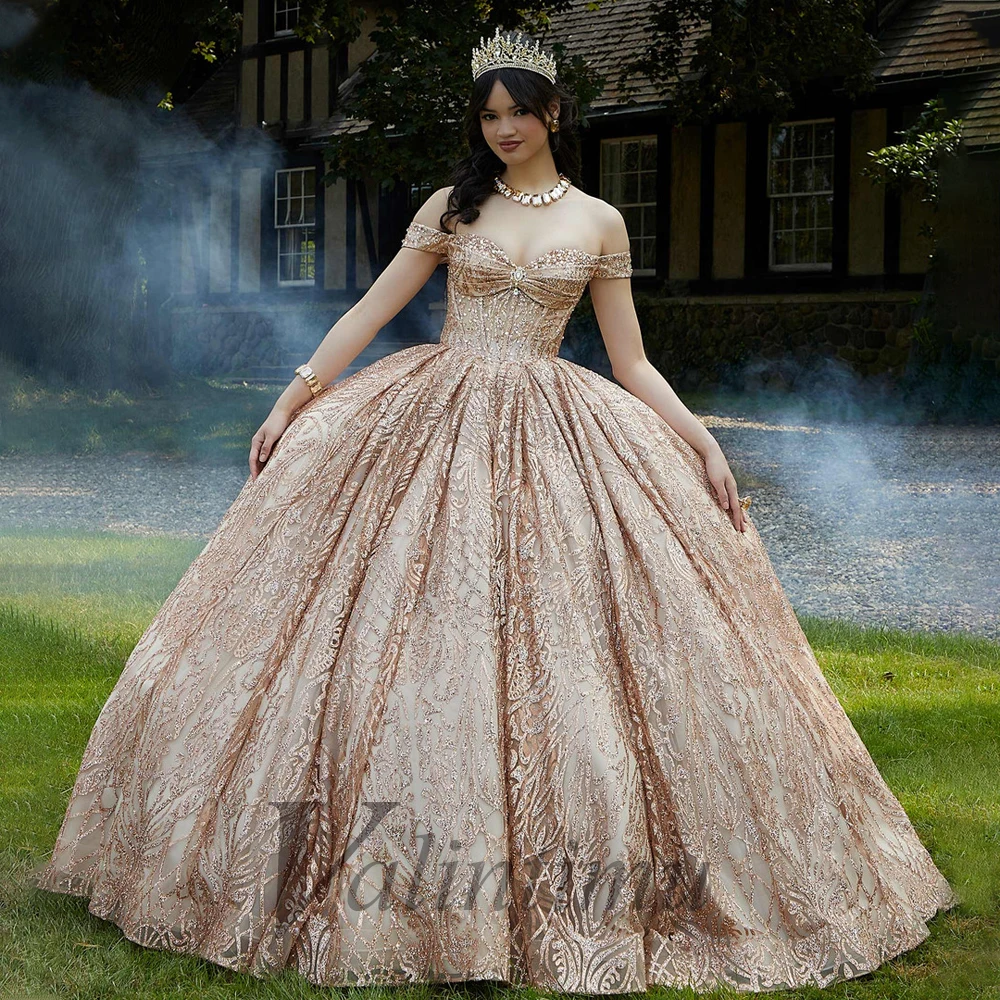 glitter quinceanera dresses Jewel Beaded Glitter Tulle Quinceaera Dress