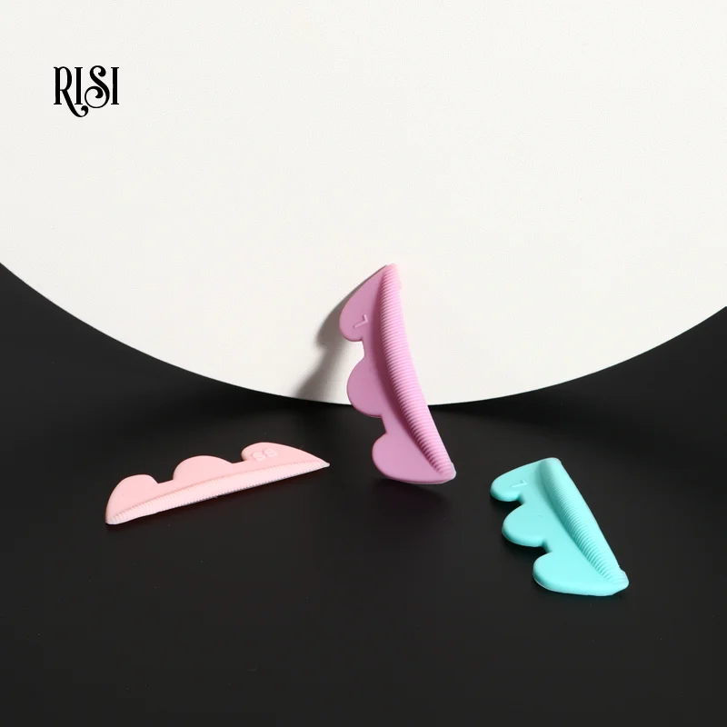 Risi 5 Paar Siliconen Wimper Perming Pad Lash Tillen 3d Wimper Krultang Hengels Wimper Schild Wimper Accessoires Make-Up Tools