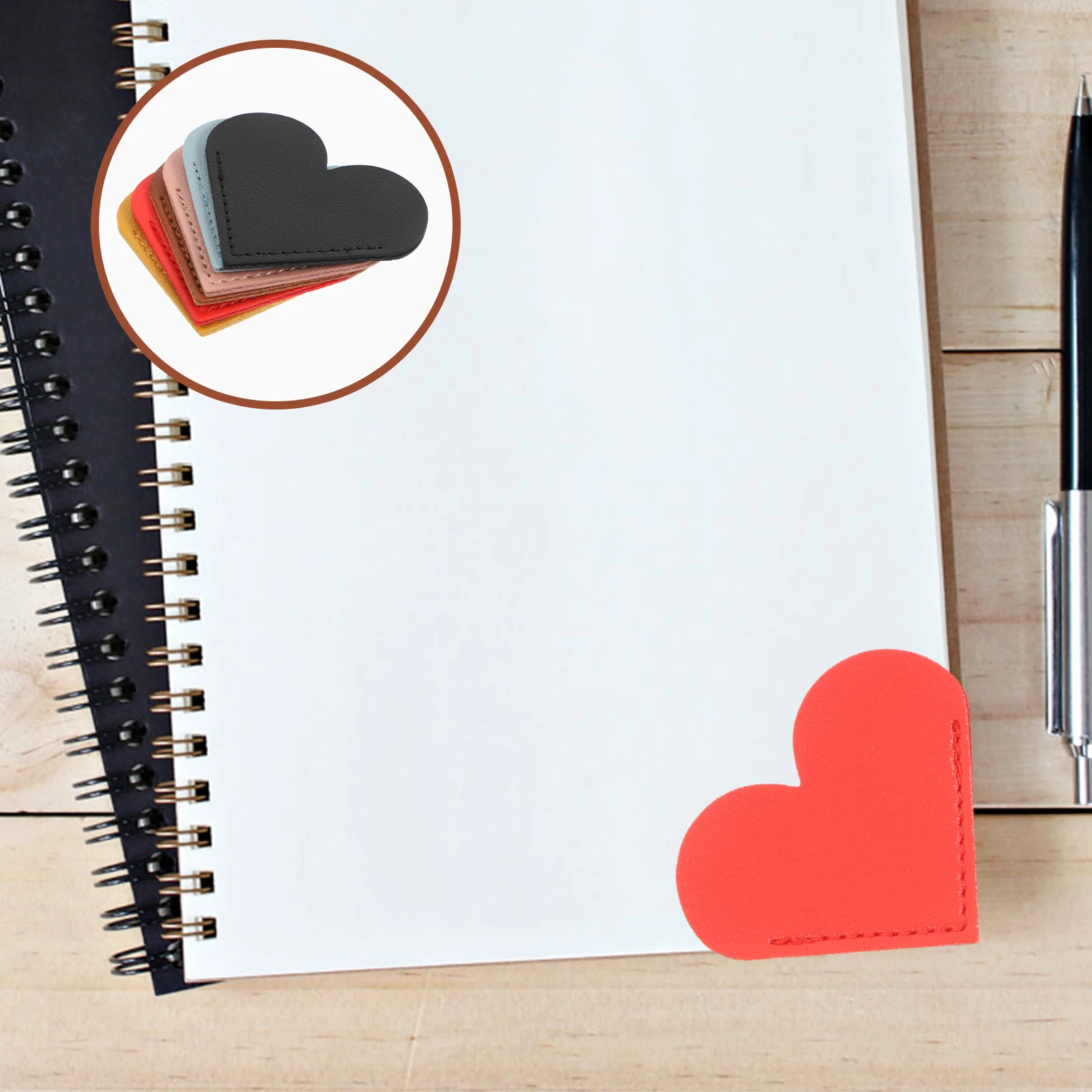 

6 Pcs Heart Bookmark Cute Page Markers Corner Marks Clips Manual for Books