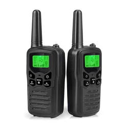 Long Range Adults Walkie Talkies Two-Way Radios with 22 Channels FRS  LCD Display with LED Flashlight for Field Biking Hiking