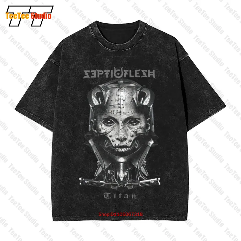 

Septicflesh Titan Head Band Logo Vintage Oversized T-Shirt GAL5