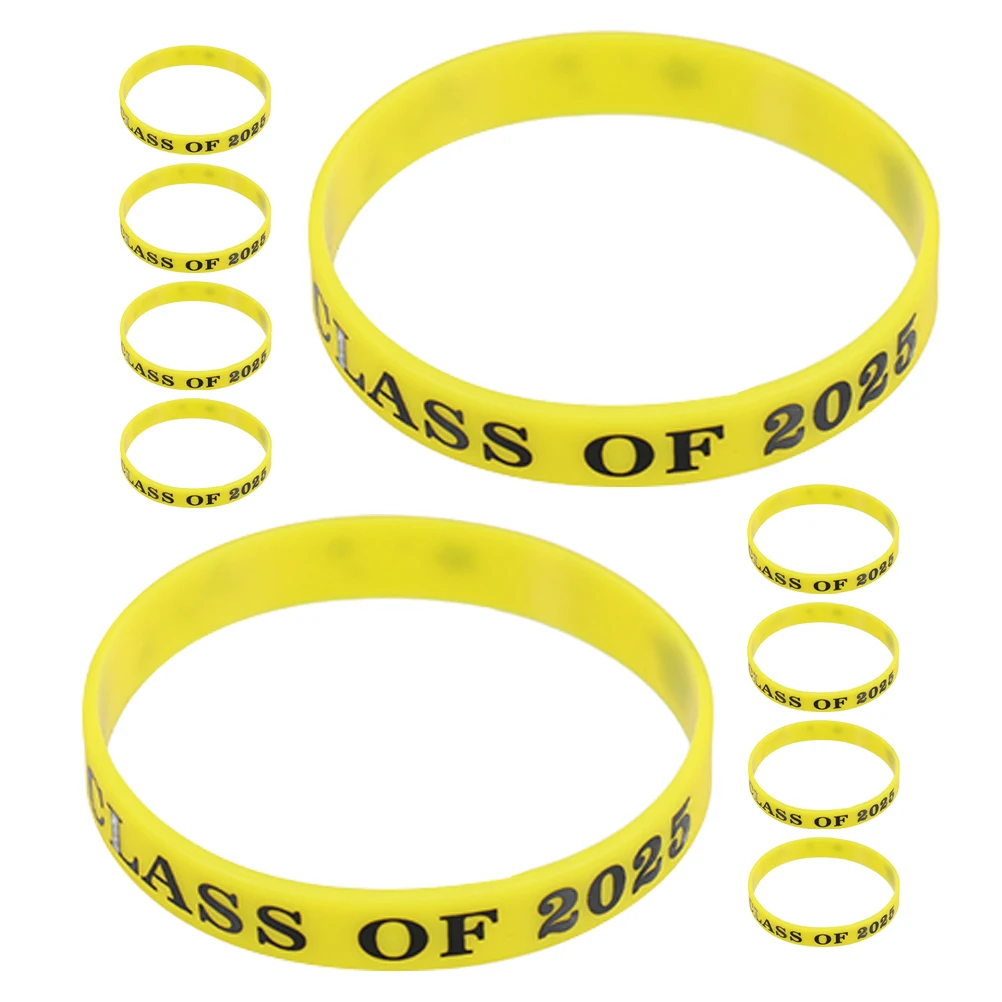

10 Pcs Graduation Party Wristbands Colorful Classroom Prizes Neon Lights Celebration Awards Bracelets Silica Gel Blue Silicone