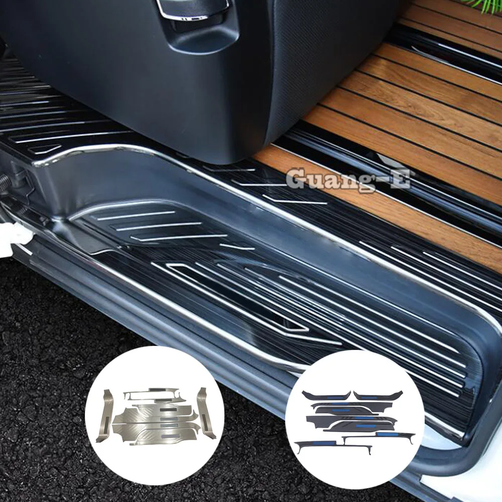 Steel Car Door Sill Scuff Plate Cover Pedal Threshold Strip Accessories For Toyota Alphard Vellfire 2016 2017 2018 2019 2020