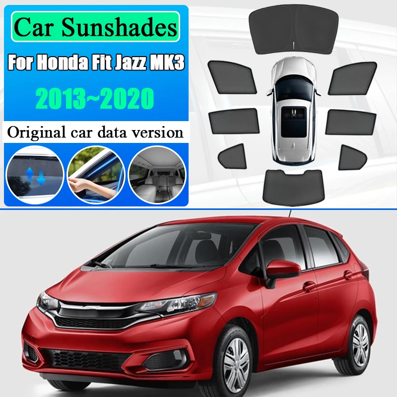 For Honda Fit Jazz MK3 2013-2020 Sun Shade Windshield Window Visor Breathable Mesh Anti-mosquito Privacy Screen Car Accessories