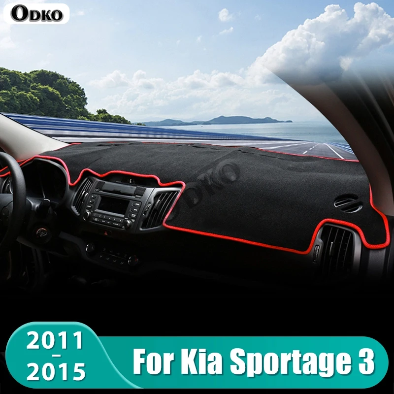 

Для Kia Sportage 3 R 2011 2012 2013 2014 2015, коврик для приборной панели автомобиля, солнцезащитный козырек, нескользящий чехол для стола, аксессуары