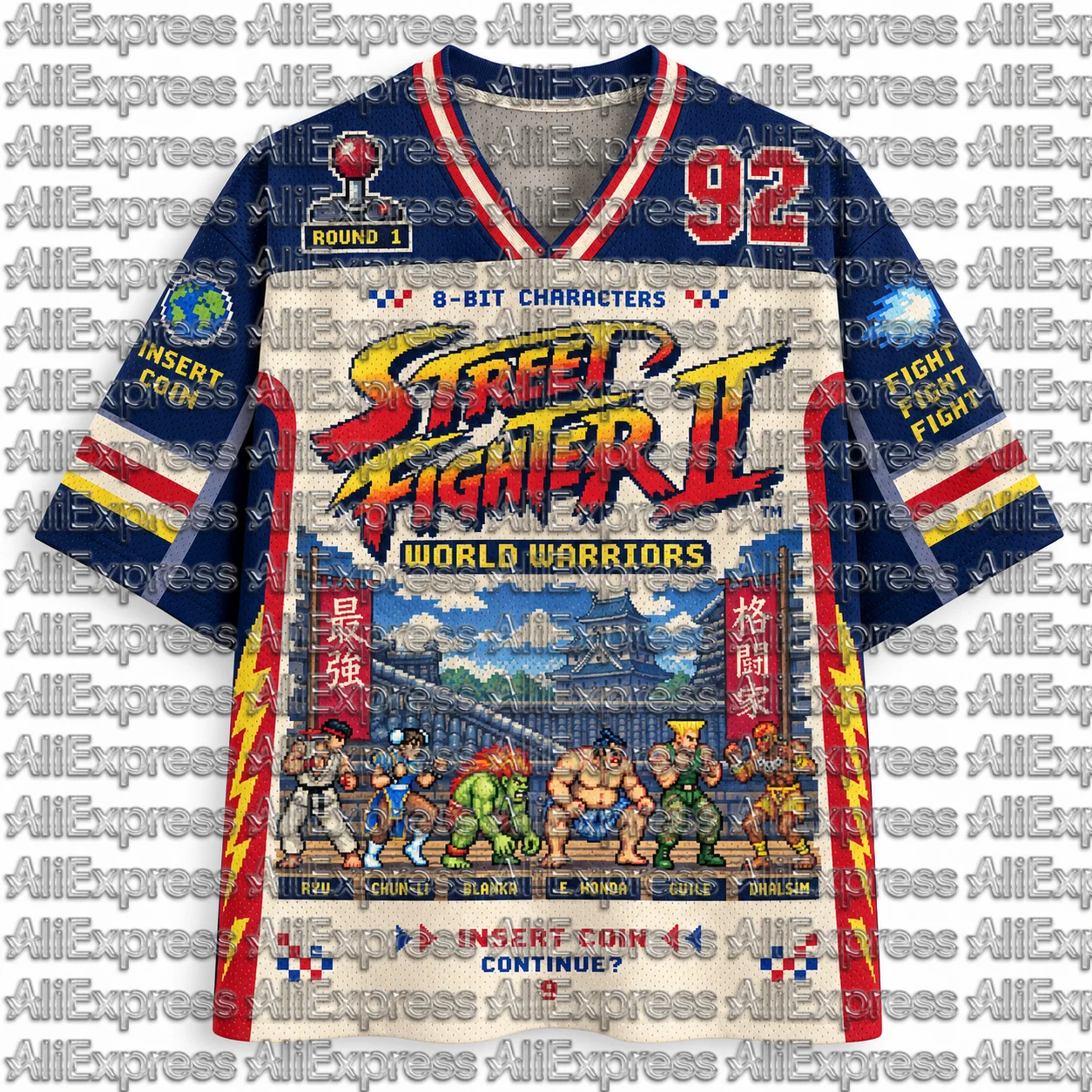 2026 Popular 80s Themed Sports Fashion Short Sleeved V-neck Mesh Streetwear Retro Band Movie Game Fan Gift T-shirt