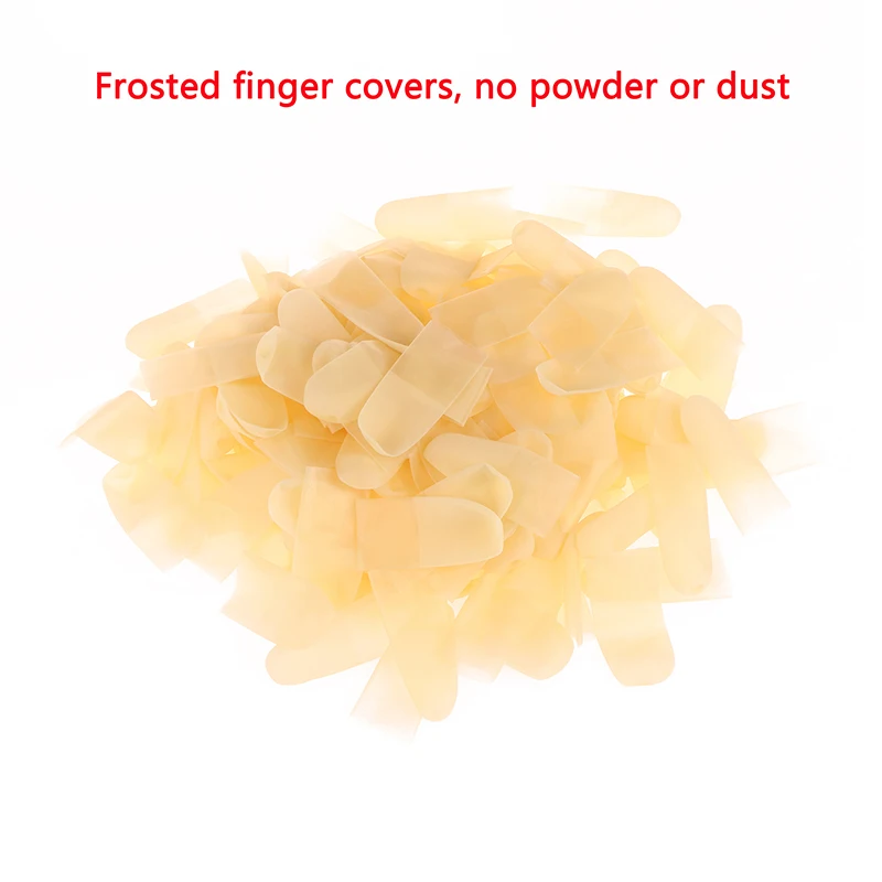 200/500pcs/pack Rubber Non-slip Anti-static Finger Cots Disposable Latex Finger Cover Fingertips Protector Gloves Nail Art Tool