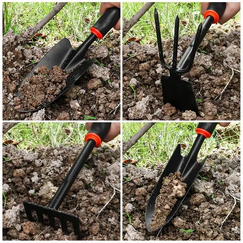 5-Piece Shovel, Pruner, Hoe, Rake – Essential Gardening Tool Set 5