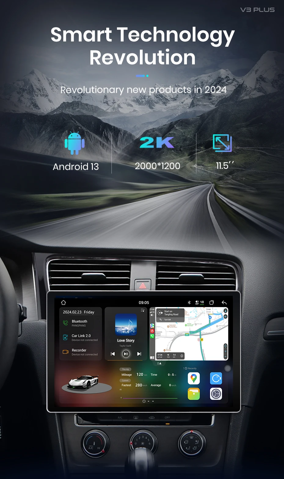 Junsun 7870 2K Wireless CarPlay Android Auto Radio für VW Volkswagen Golf 7 2013 2014 2015 2016 2017 GPS 4G Navigationsgerät DSP DTS 360 – Detail 3