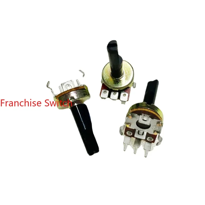 10PCS 16 Type Potentiometer Single B10K 1612   Turn  Plastic Handle 3-pin 30F
