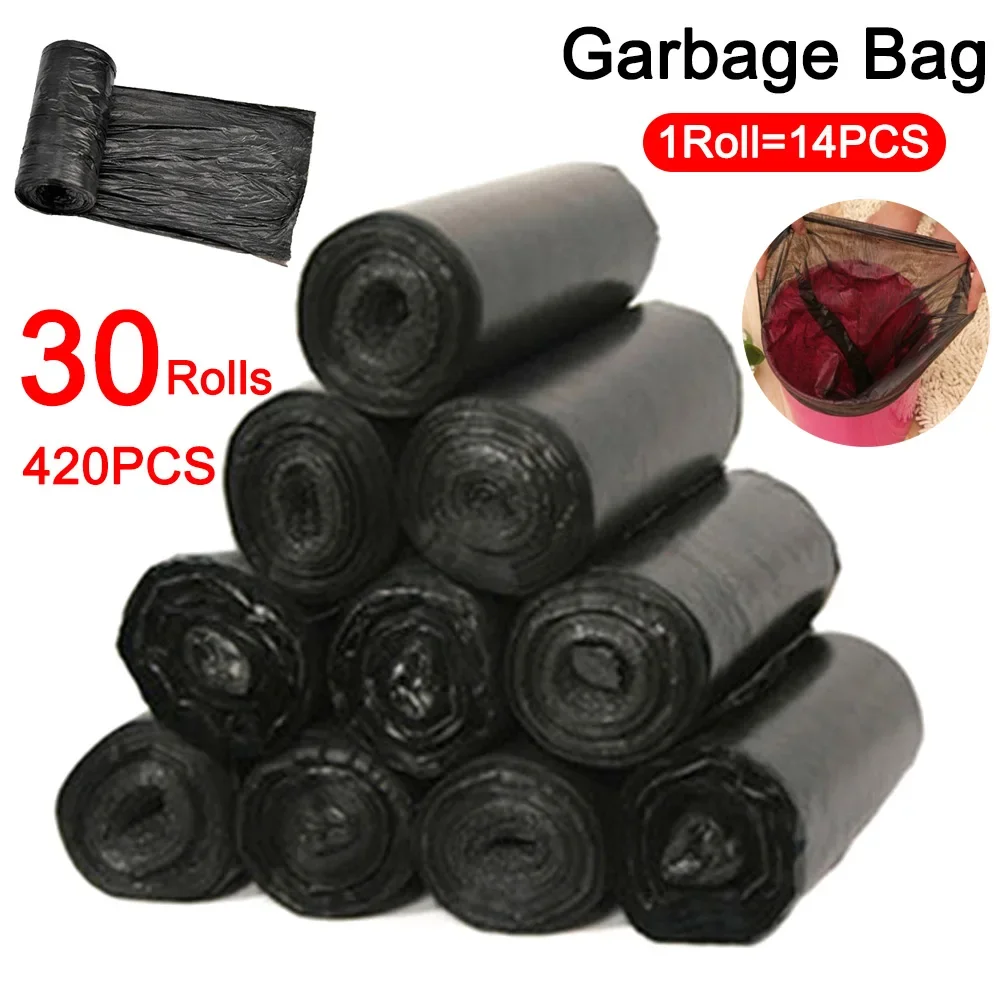 420PCS Garbage Bag Household Thickened Small Desktop Garbage Can Garbage Bags Disposable Trash Bags Kitchen Tools