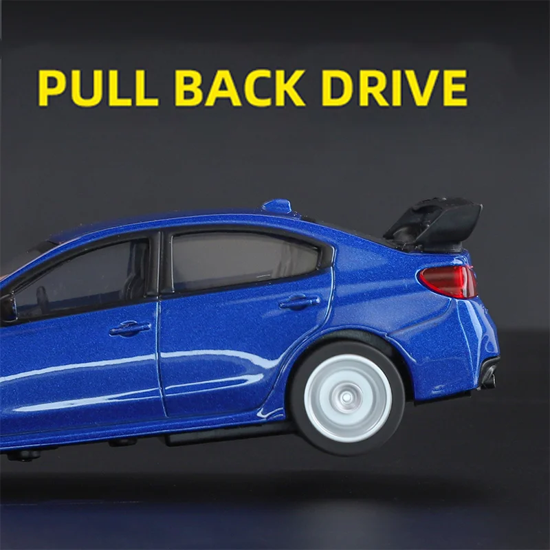 1/43 Schaal Subaru WRX STI Legering Sportwagen Miniatuur Diecast Auto Model Pull Back gesimuleerde Verzamel Kinderen Verjaardag Speelgoed Geschenken
