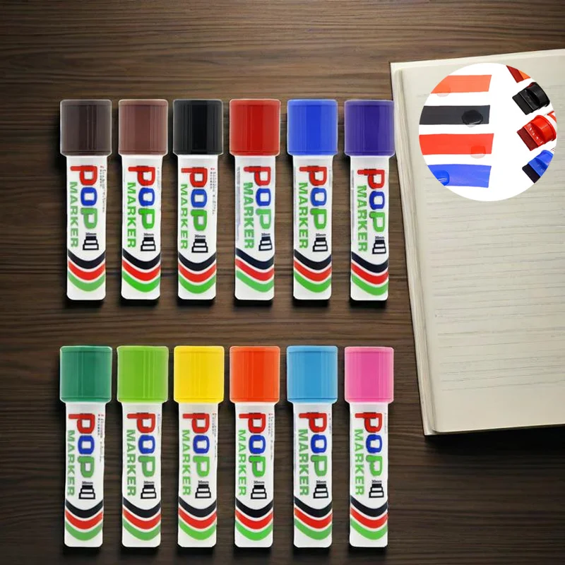 

20mm Writing Line Oily Marker Quick-drying Waterproof Not Easy To Fade for Hand-painted POP Poster Advertising Comics