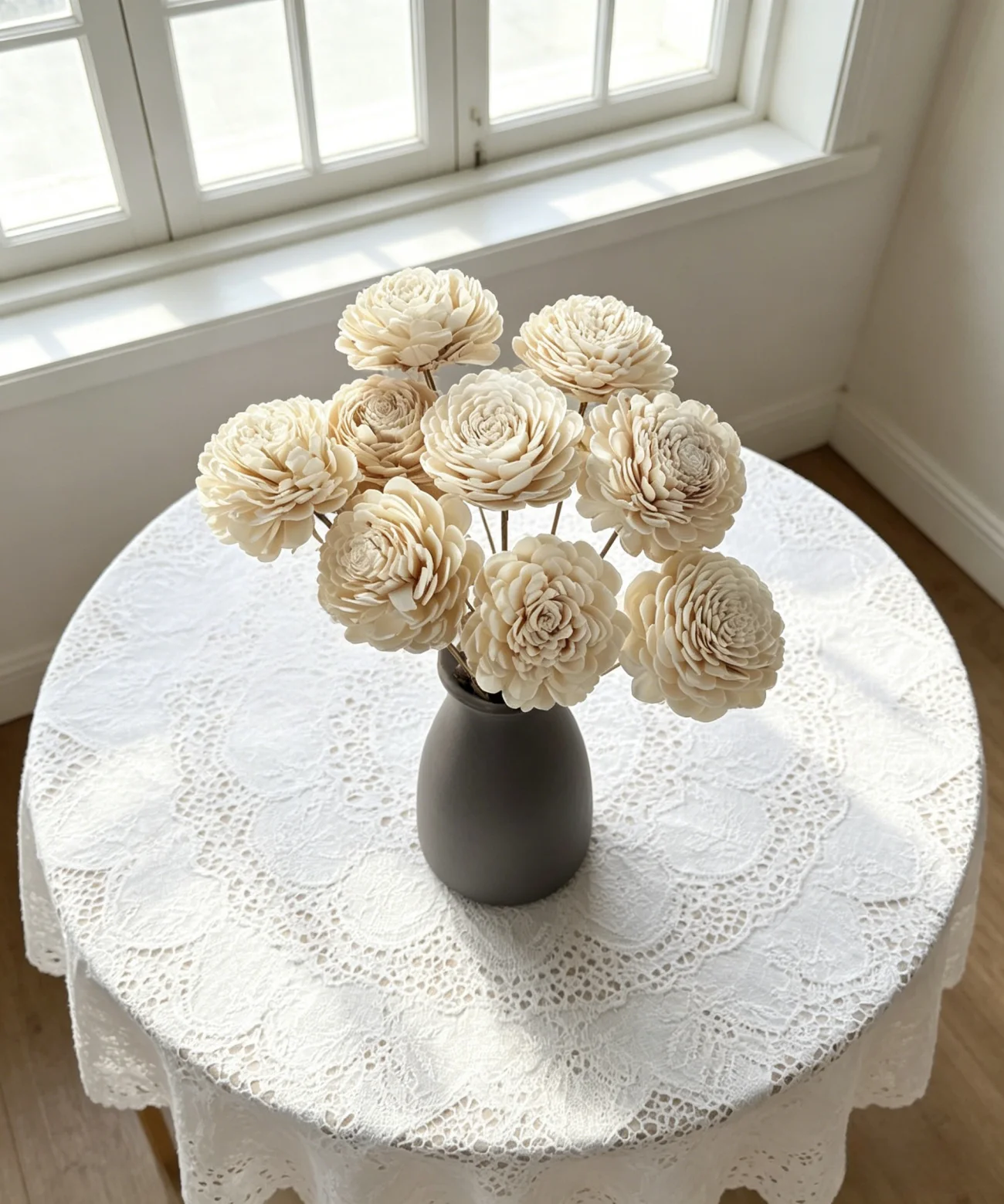 5pcs Artificial Flowers and 10pcs 3mm 24cm Diffuser Stick Combo Set Suitable for Weddings, Birthdays, and Daily Use DIY
