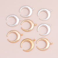 Leslie 10pcs Big Size Alloy Gold Silver Color Moon Charms for Pendants Necklace Earrings Bracelet Jewelry Making Handmade Craft
