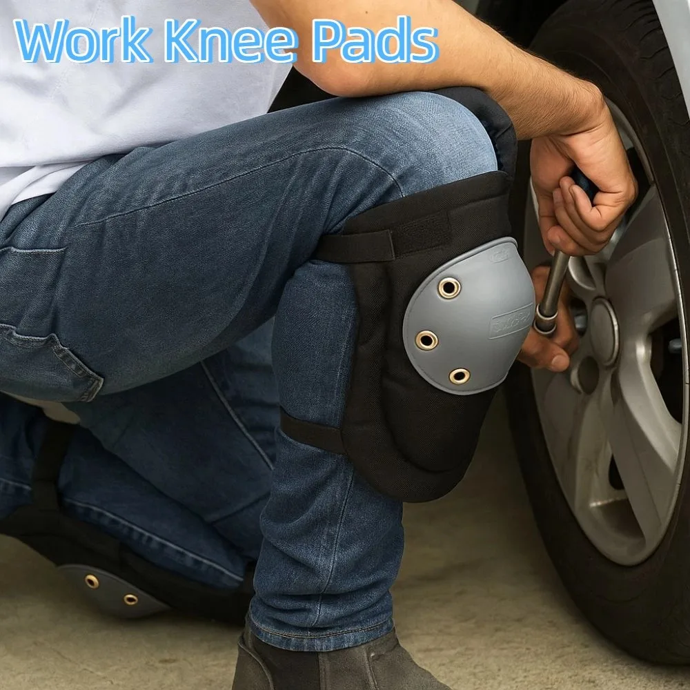 

Мягкие рабочие наколенники, защитная подкладка, черные профессиональные наколенники, регулируемые ремни, защитные наколенники для альпинизма