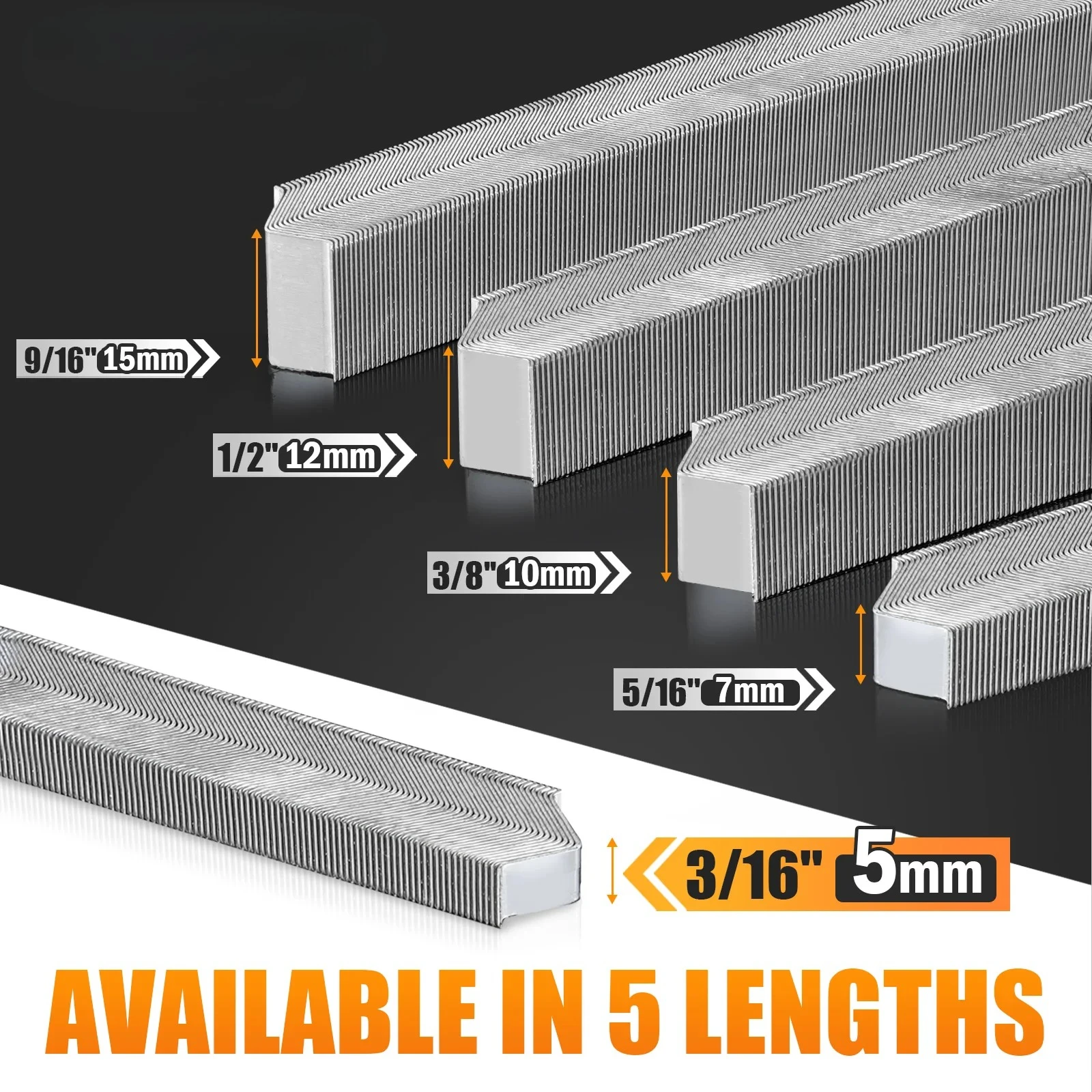 30 Gauge 5-15mm (5/16-1/2'') Length 10.3mm Width Hard Wood Type Carbon Steel V Nails , 4000 PCS/Box, for Picture Frames