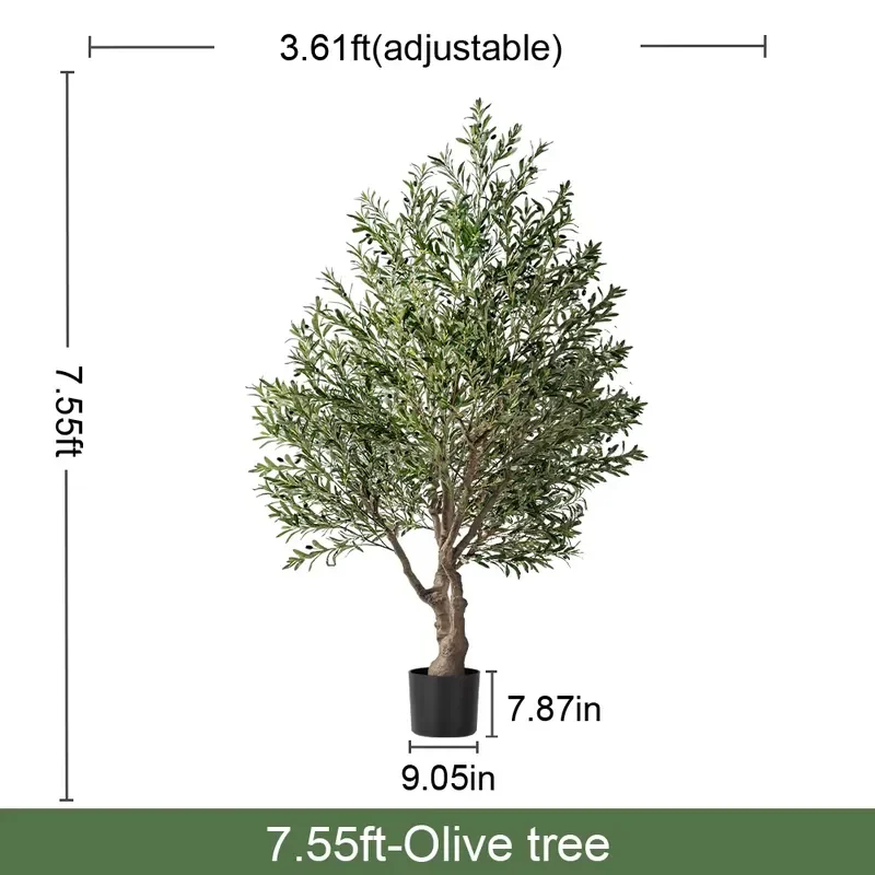 TikTok big artificial olive tree realistic greenery home decoration garden indoor plants potted trees for christmas decor - view 6