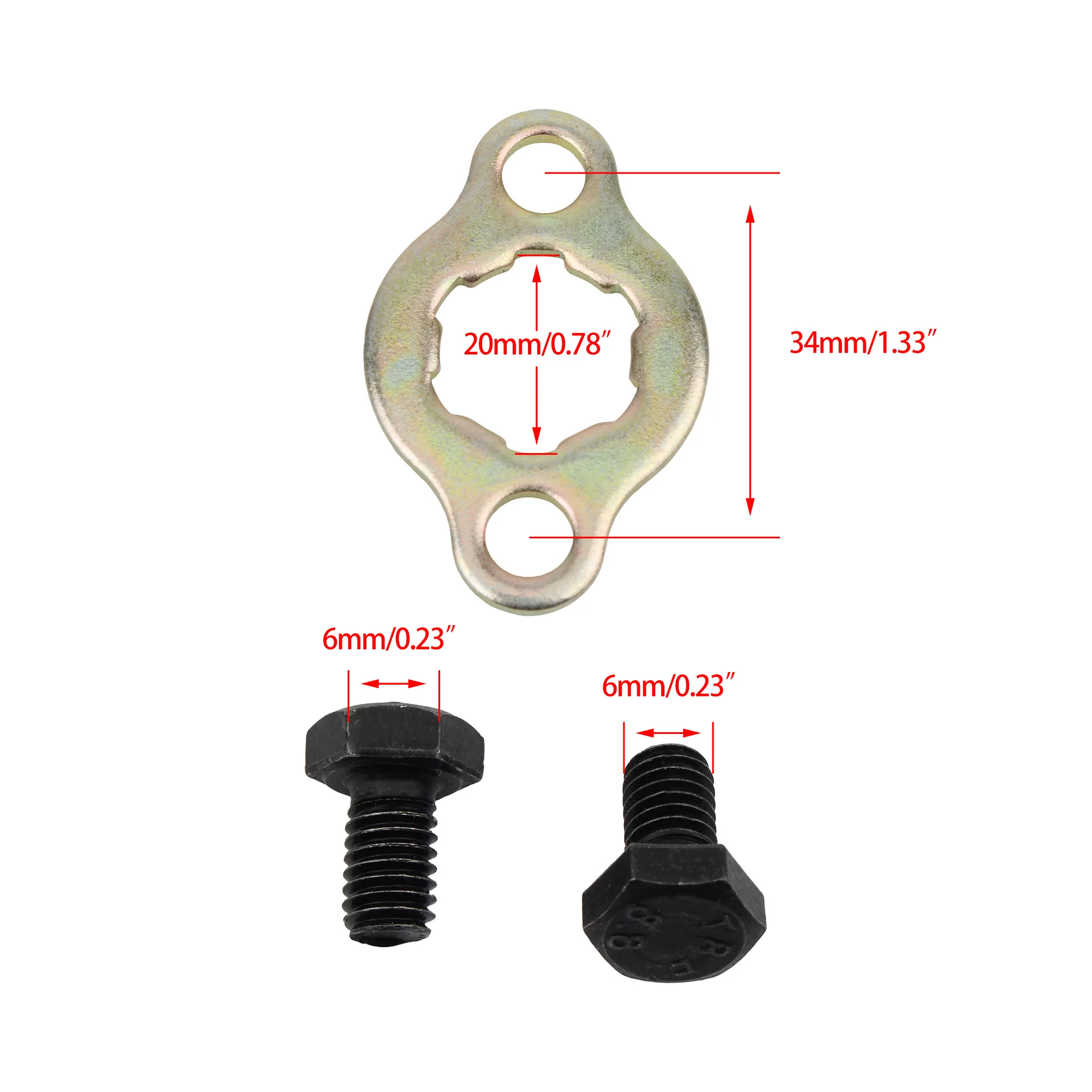17mm 20mm Motorcycle Engine Chain Sprocket Retainer Plate Locker Gasket Screw for 420# 428# Sprocket Accessories - view 6