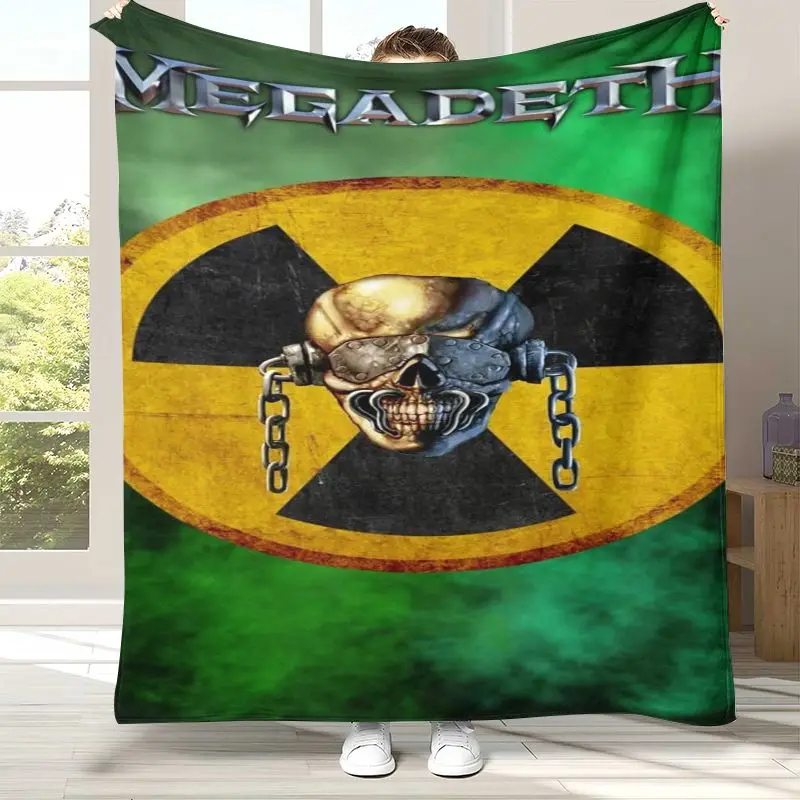 Sign M-Megadeth Heavy Metal Band Soft Flannel Throw Blanket,Cozy Warm Blanket for Bed,Sofa,Living Room,Picnic,Home Decor,Gift