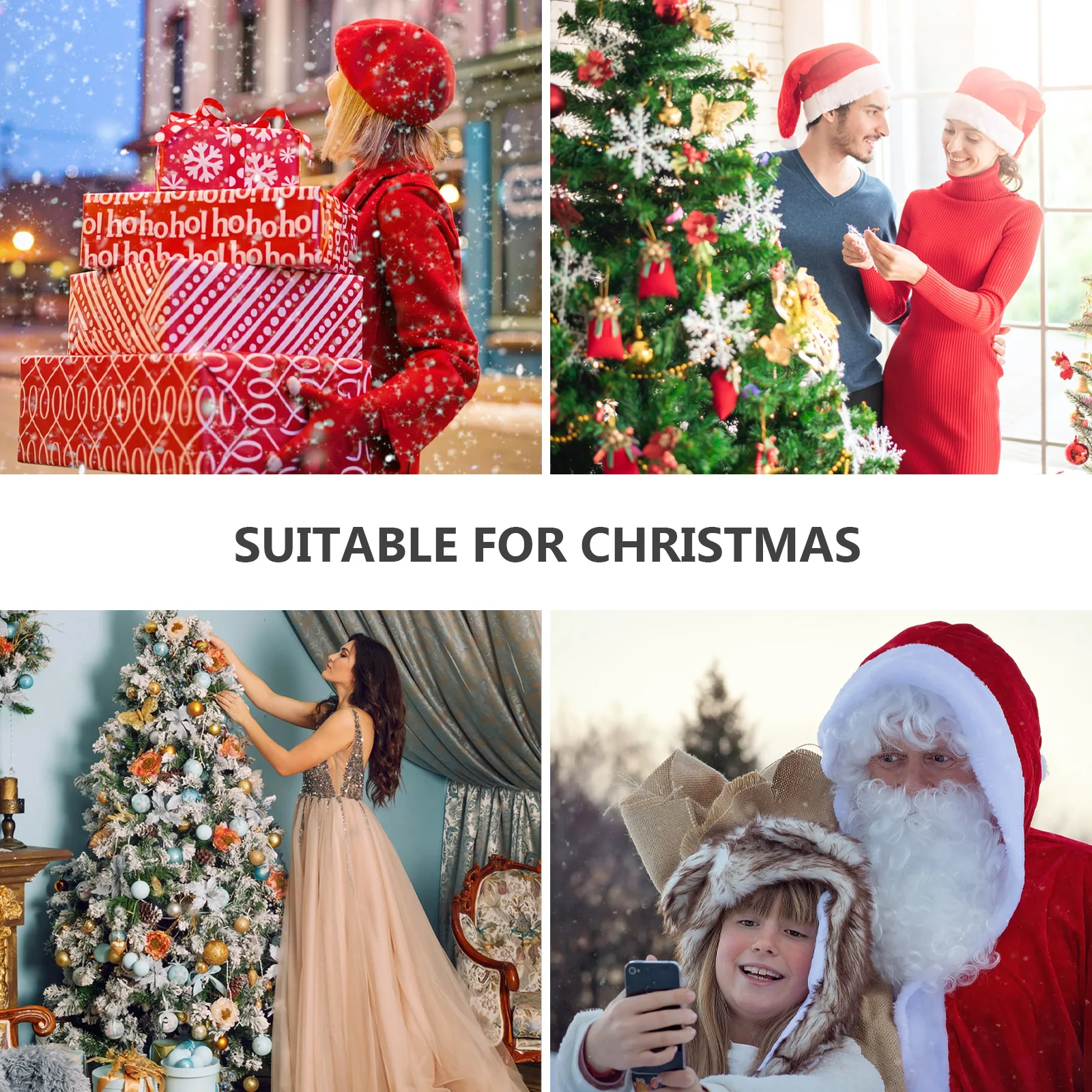 

8Pcs Christmas Antlers Headband Elastic Hairbands Party Props Xmas Hair Accessories Christmas Headdress Creative Gift