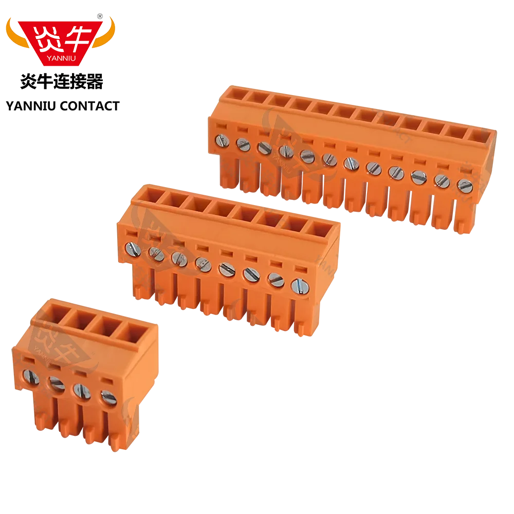 10Pcs Orange 3.81mm 15EDGK KF2EDGK 3.81 2P ~12P PCB PLUG-IN TERMINAL BlOCKS MC 1,5/ 2-ST-3,81 PHOENIX CONTACT DEGSON YANNIU