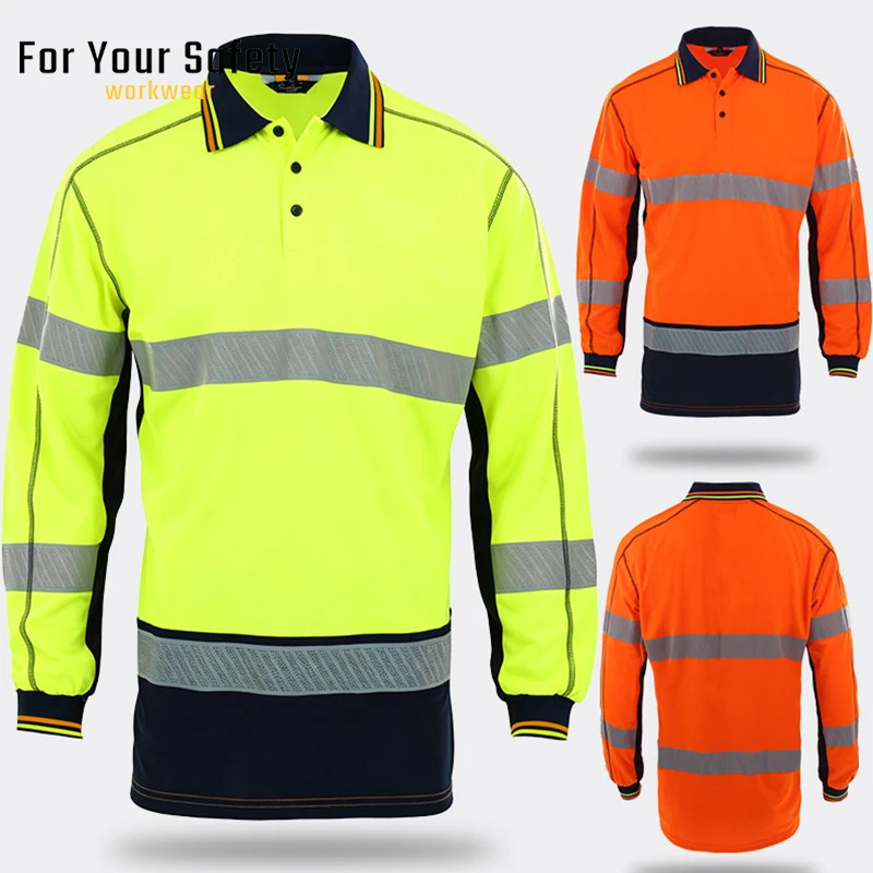 Summer Hi Vis Clothing - Szybkoschnące koszulki polo męskie na lato,