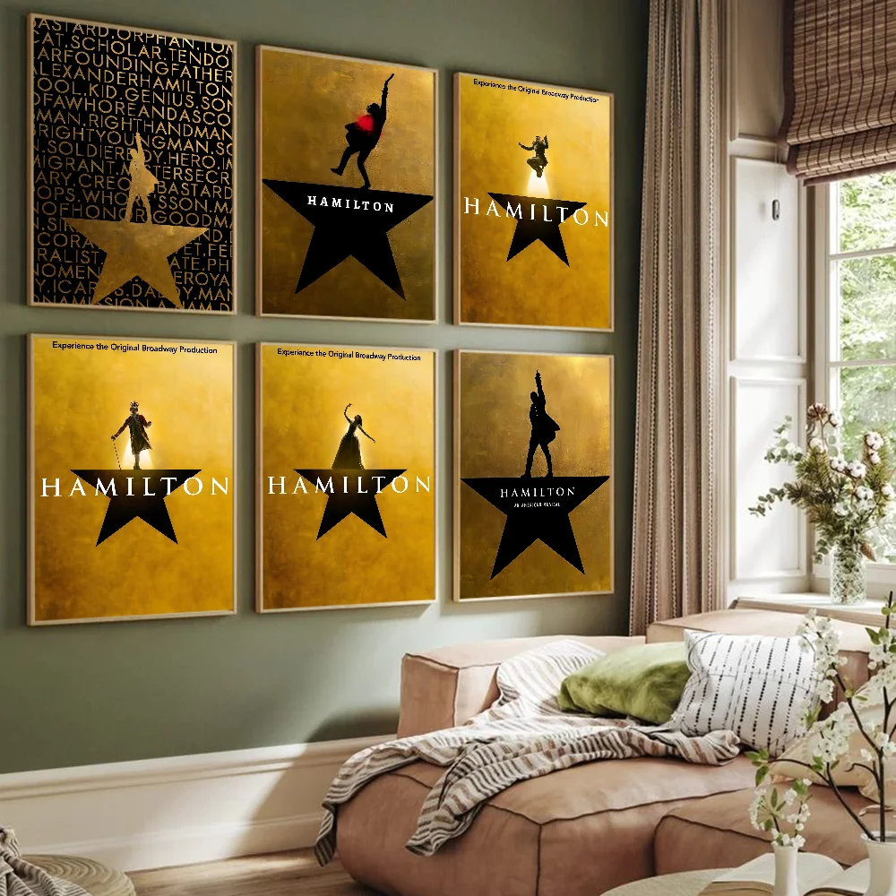 American Musical Hamilton Anime Posters Sticky Whitepaper Prints Posters Artwork Kawaii Room Decor