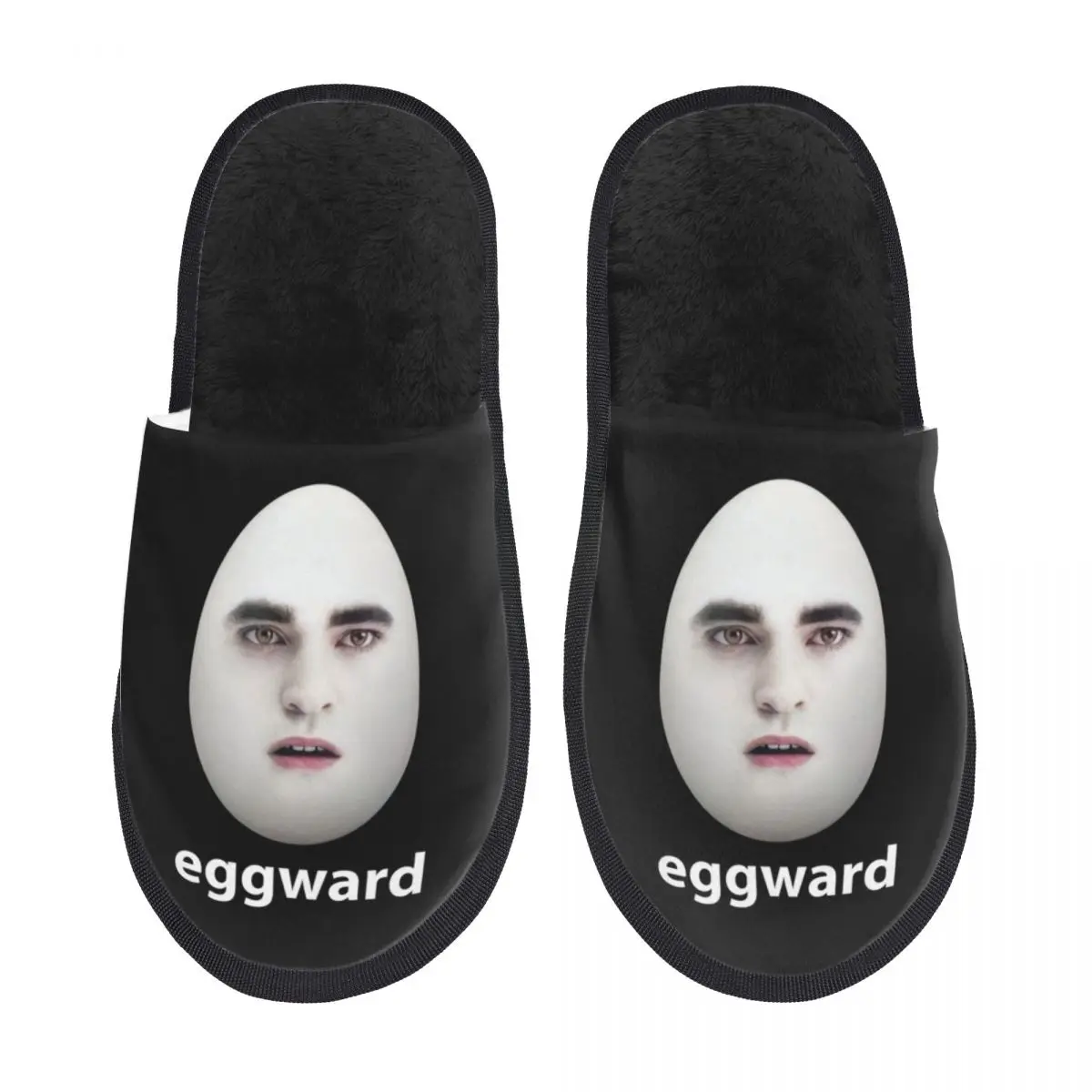 

Custom Funny Edward Cullen Eggward Soft Scuff Memory Foam Slippers Women The Twilight Spa House Shoes