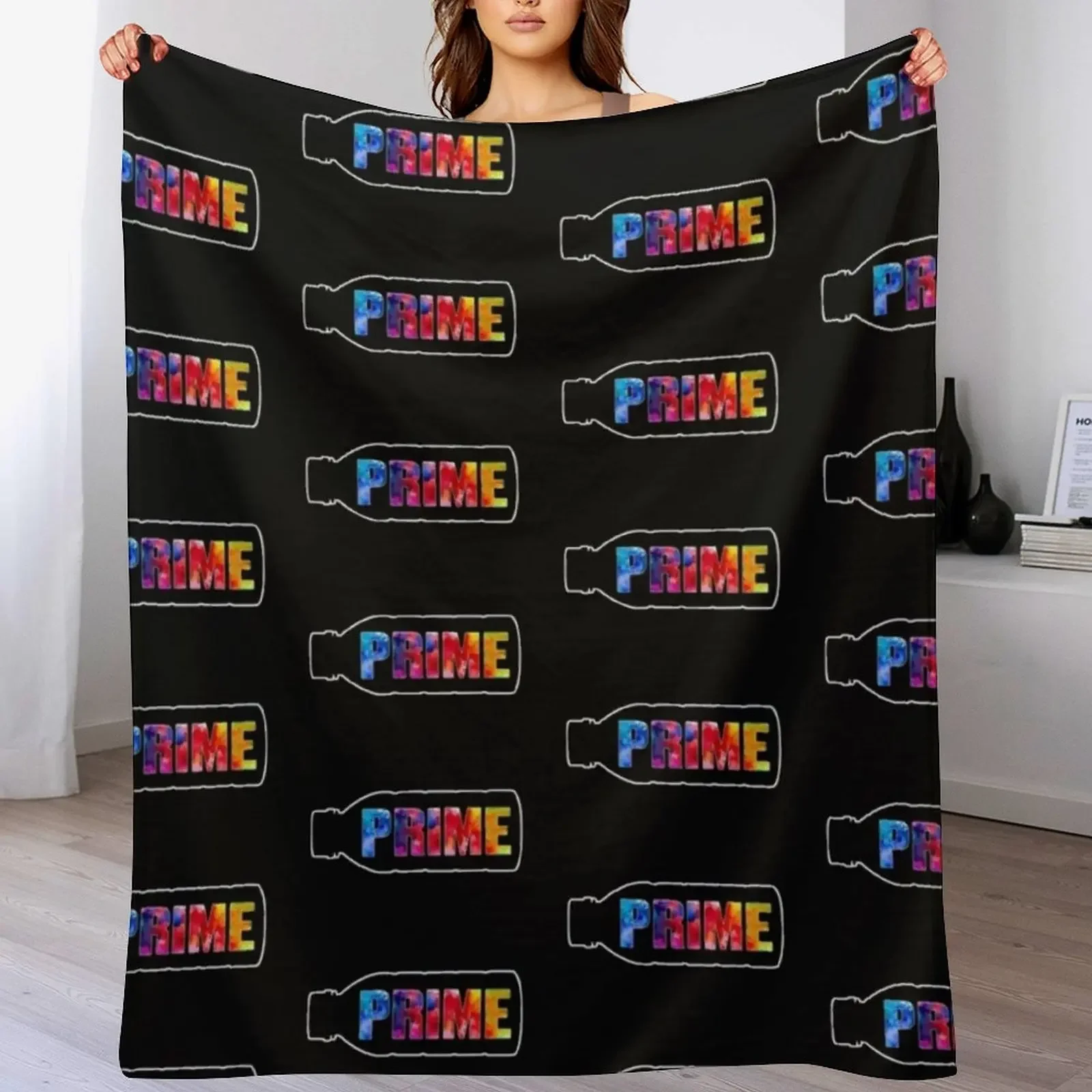 

Prime hydration drink Throw Blanket Faux Fur Soft Warm Blanket for Bed