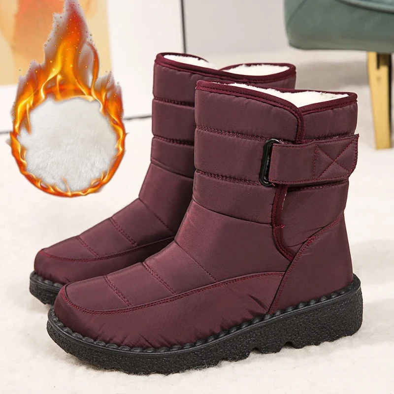 

Boots Women Non Slip Waterproof Winter Snow Boots Platform Shoes for Women Warm Ankle Boots Cotton Padded Shoes Botas De Mujer45