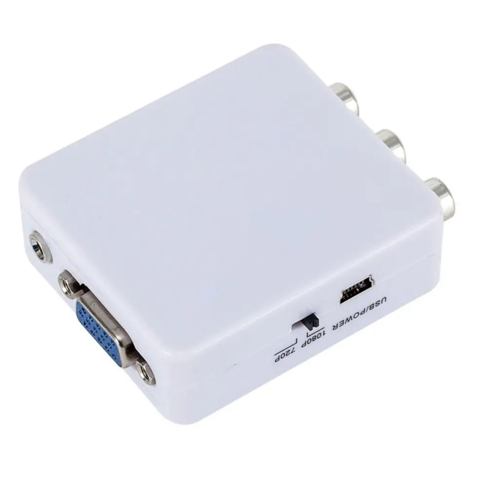 Convenient AV2VGA AV2VGA Converter AV To VGA VGA Output AV To VGA Adapter AV Input RCA To VGA for Set-top Box/VCD/DVD/Webcam