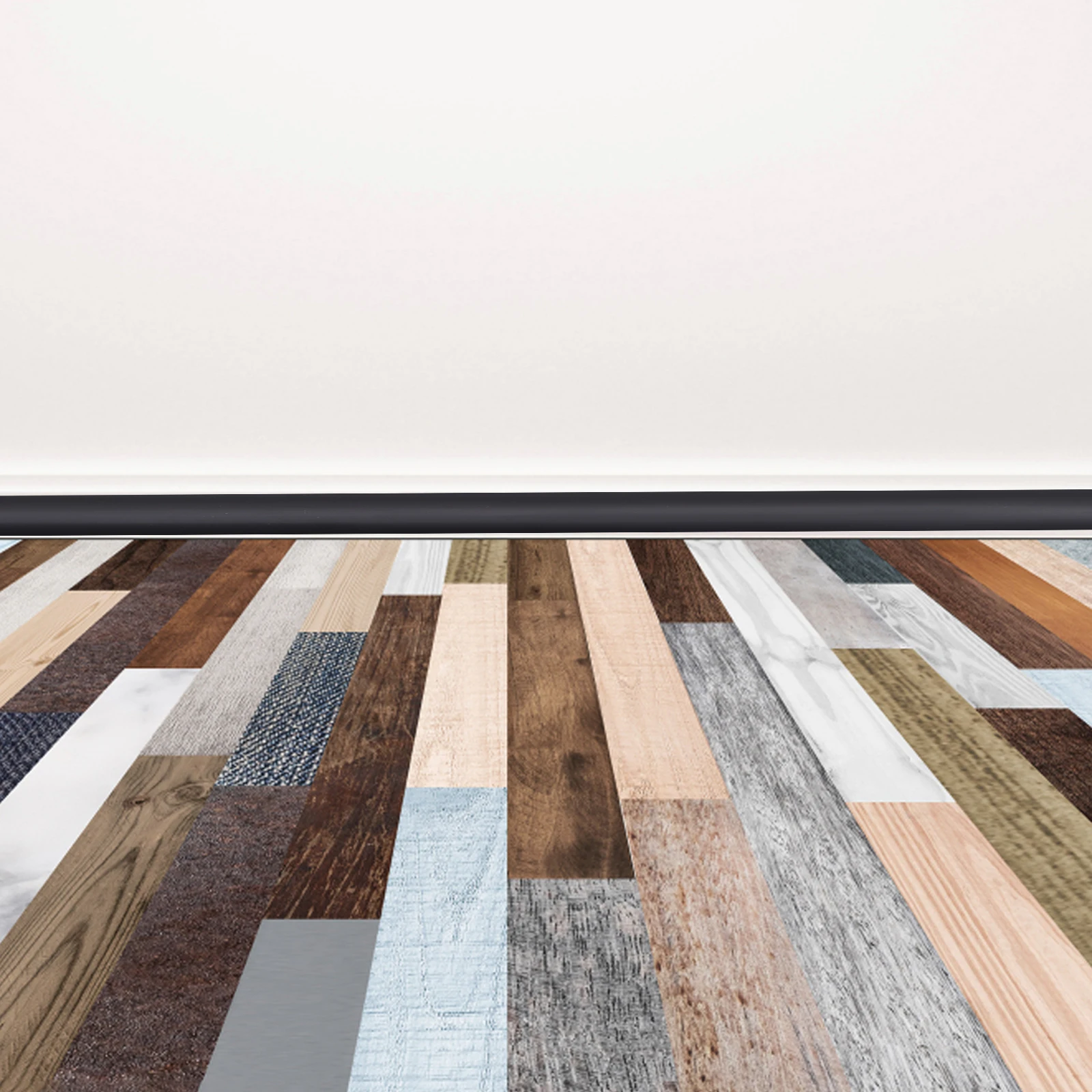 

2m PVC Floor Transition Strip Black High Low Edge Carpet Cutable Repair Laminate Tile Stairs Uneven Vinyl Wood Hardwood DIY