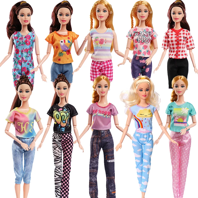 Fashionable Suit for 1/6 Barbie Doll Clothes Accessories Fashion Pants Rompers Sports Trousers Bjd Girls Toys Dollhouse Wardrobe